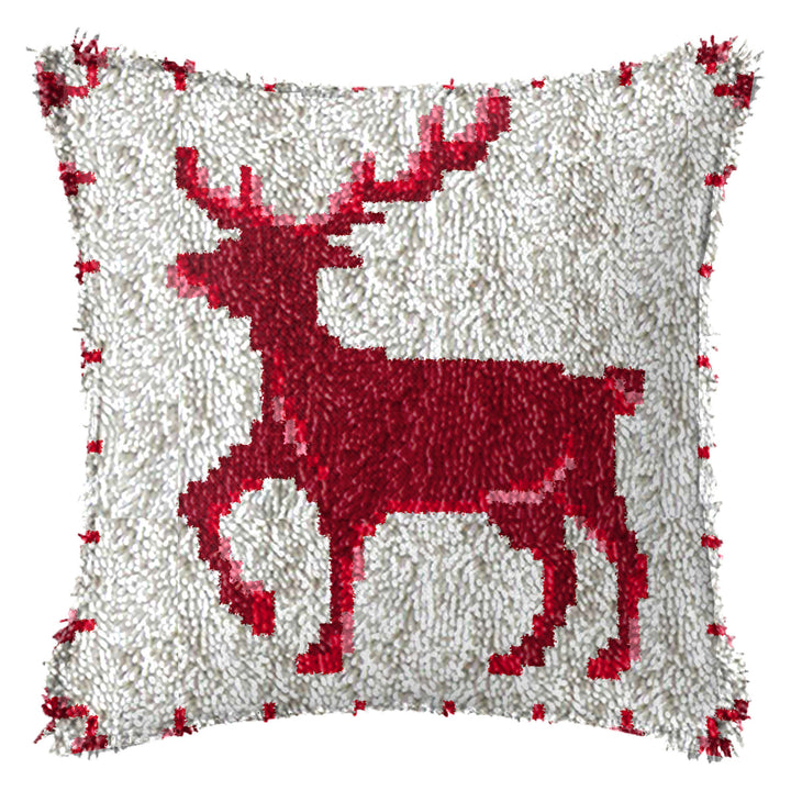 Diy Handmade Christmas Cushion Wool Embroidered Pillow Material Package