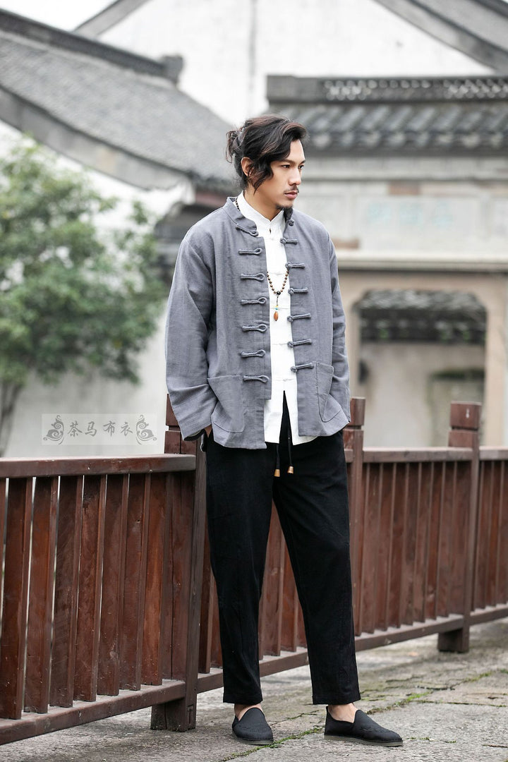 Men's Tang Suit Cotton Linen Coat Chinese Style