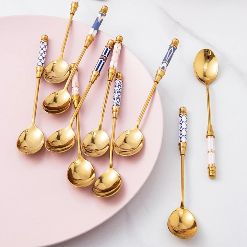 Elegant Stainless Steel Dessert Spoon