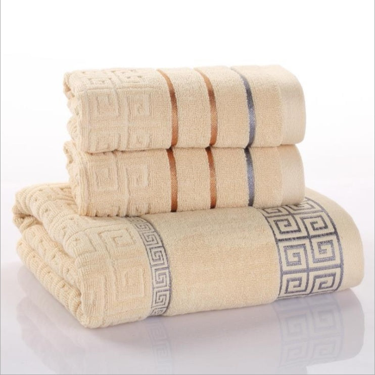 Three-piece cotton towel set