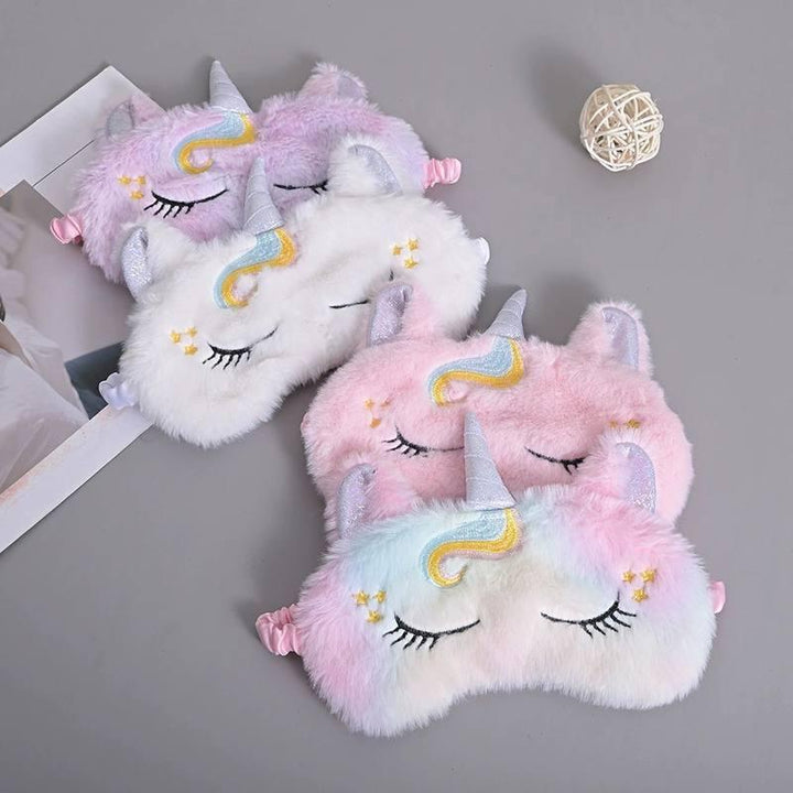 Cute Glitter Unicorn Plush Eye Mask