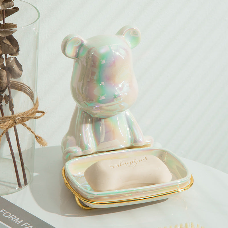 Luxury Ceramic Bear Soap Dish