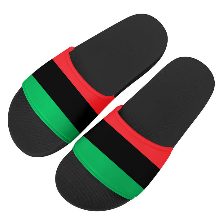 PVC Beach Flip Flops With African Flag