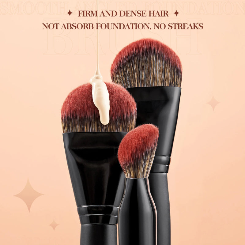 Vegan Smooth Angled Foundation Brush for Flawless Makeup