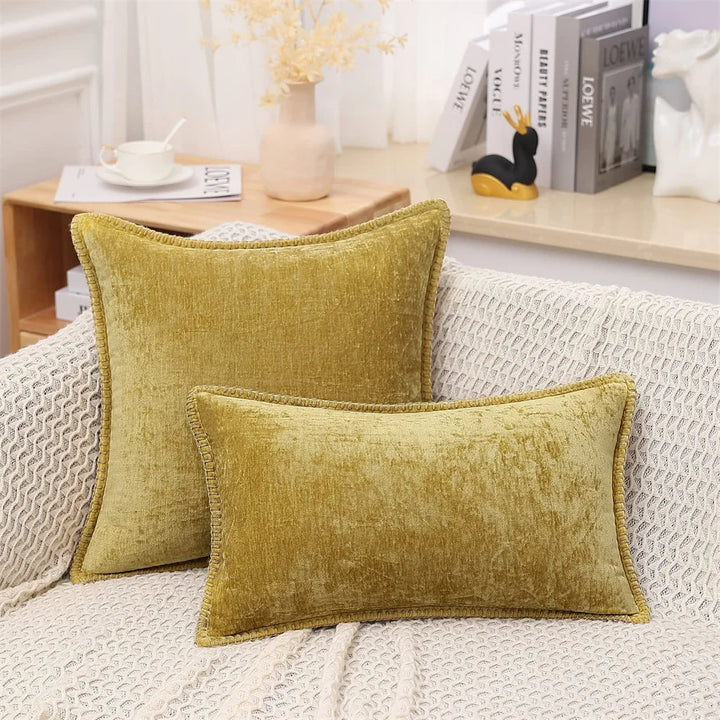 Soft Chenille Velvet Throw Pillow Cover