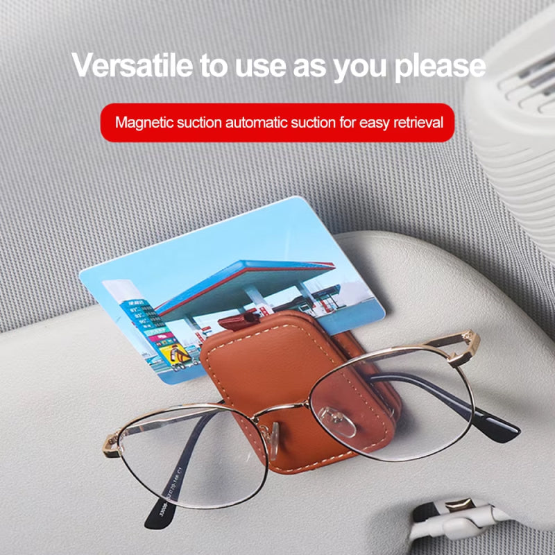 Car Sun Visor Sunglasses Holder with Multifunctional Clip