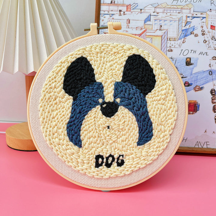 Punch Needle Embroidery Starter Kit with Dog Pattern