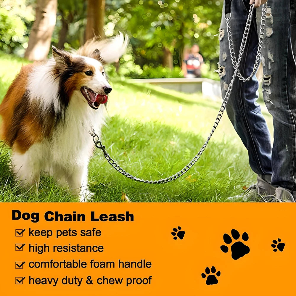 Chrome Plated Heavy Duty Dog Leash