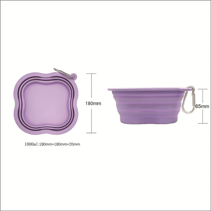 Portable 500ML Silicone Pet Bowl