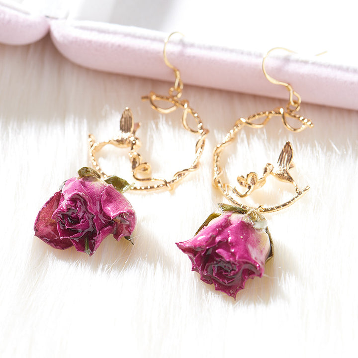 Anti Allergic Earrings Flower Eternal Long Style