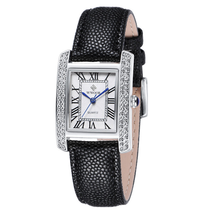 Leather belt ladies watch