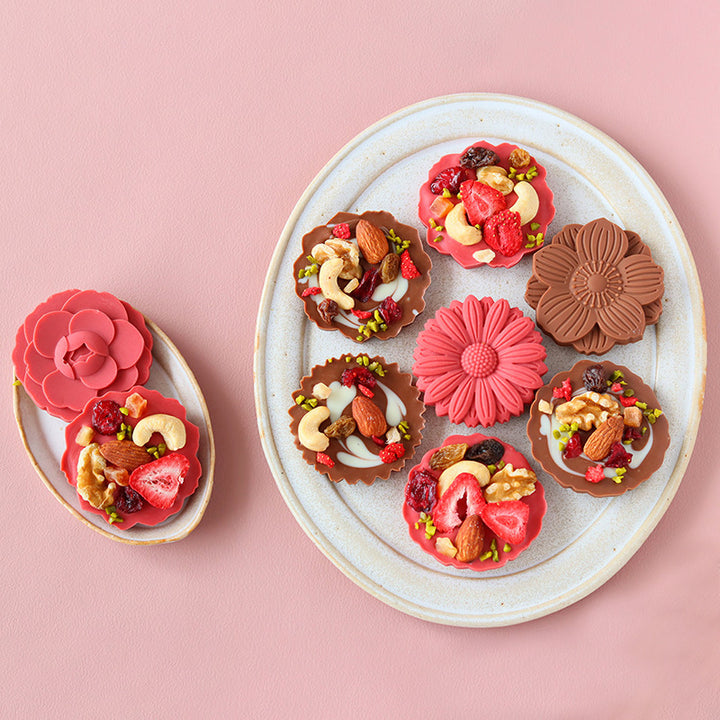 Cute Chocolate Three-flower Silicone Mold