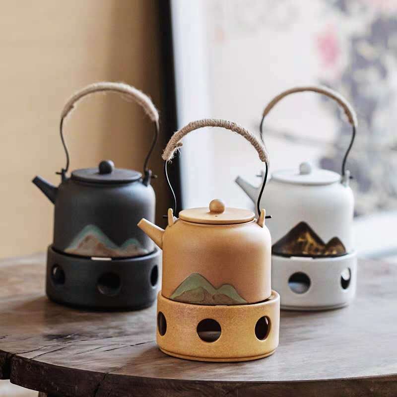 Japanese Style Warm Tea Stove Pot Ceramic Tea Set