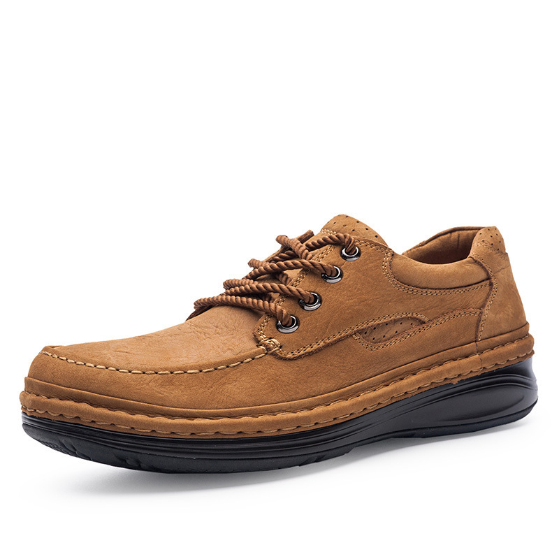 CAMEL CROWN Chaussures décontractées d'extérieur confortables en cuir de vachette givré pour homme