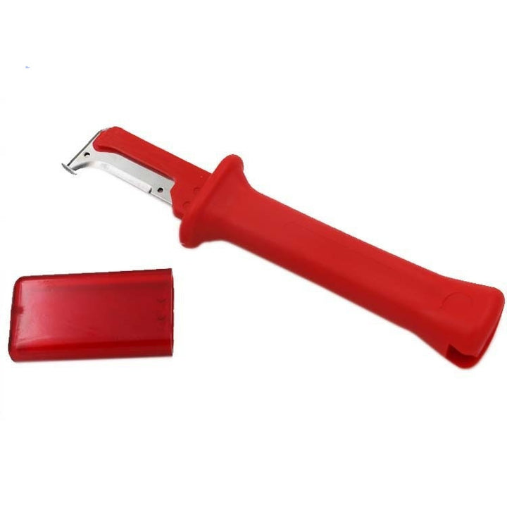 Red Wire Stripper Manual Hide Skinning Knife Insulated Conductor Peeler Electrical Cable Insulation Hide Skinning Knife