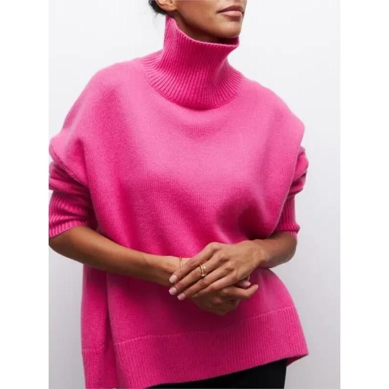 Elegant Autumn-Winter Turtleneck Sweater for Women