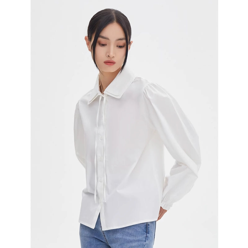 Spring Casual Bubble Sleeve Blouse for Women