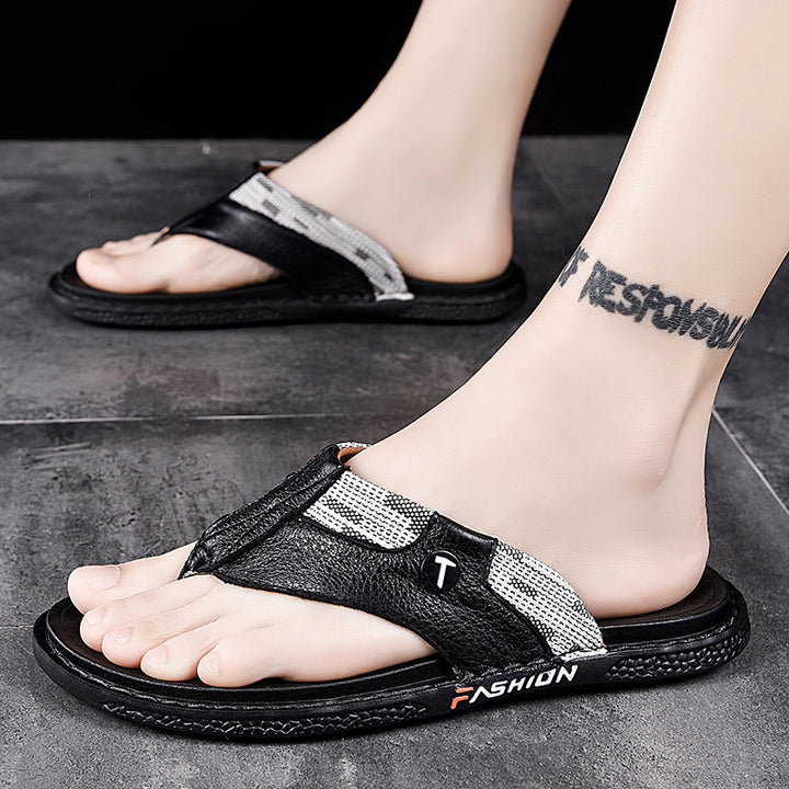 New Style External Toe Leather Sandals