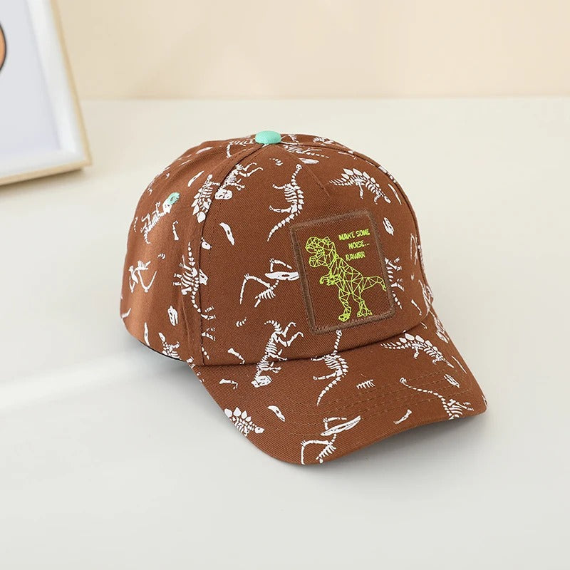 Adjustable Dinosaur Printed Kids' Baseball Cap