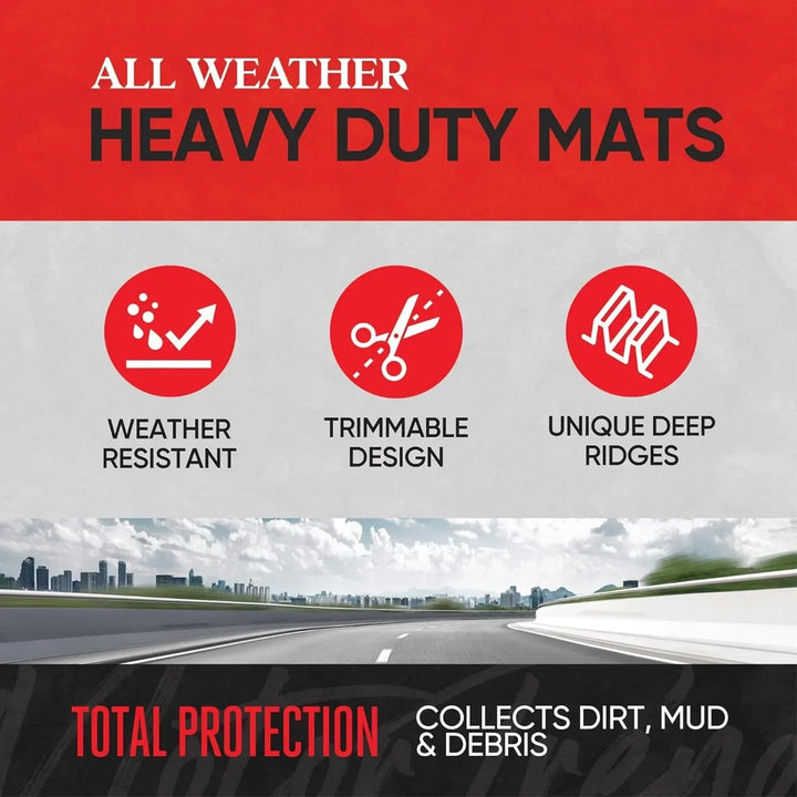 All-Weather Rubber Car Floor Mats & Cargo Liner