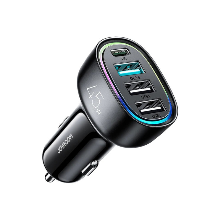 45W 4-in-1 Car Charger with PD3.0 & QC3.0 for Fast Charging