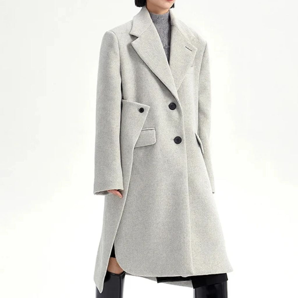 Women's Wool Light Gray Coat