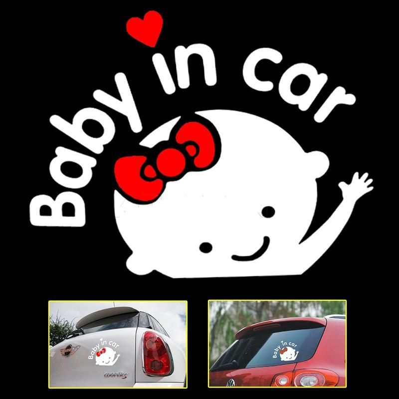 Baby on Board 3D Cartoon Car Sticker - Funny Safety Warning Decal