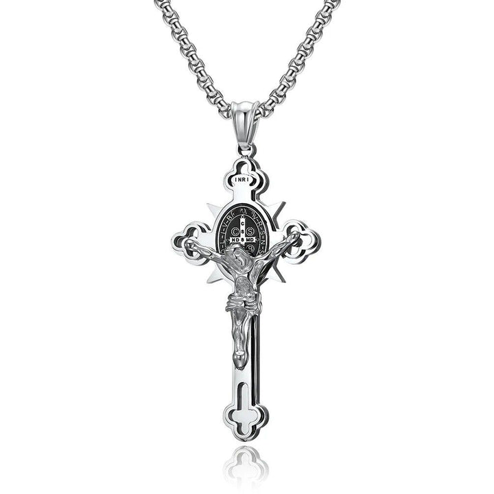 Saint Benedict Exorcism Cross Necklace