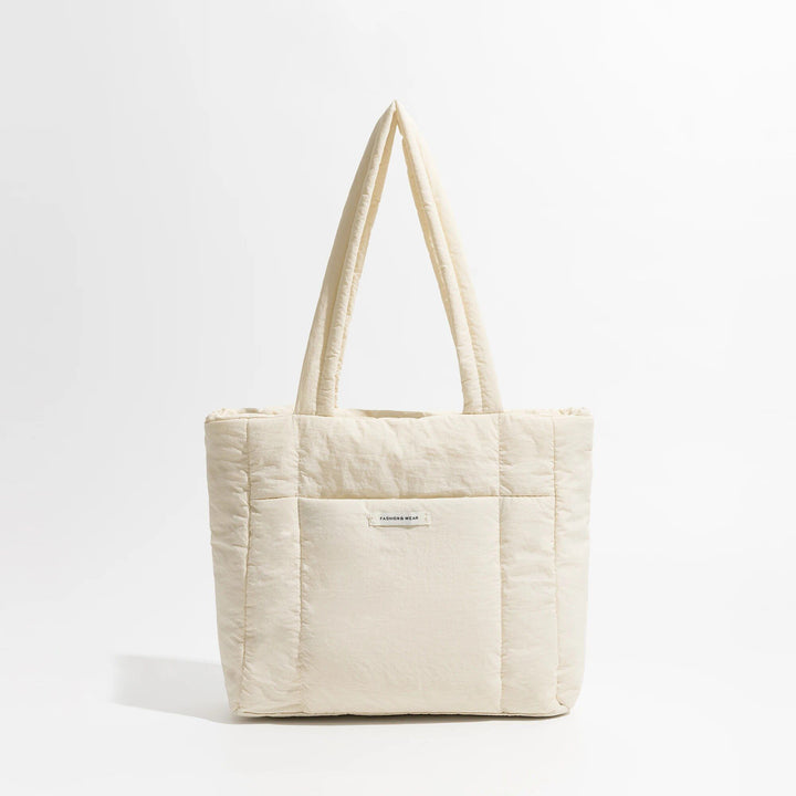 Quilted Puffy Cotton Tote Bag