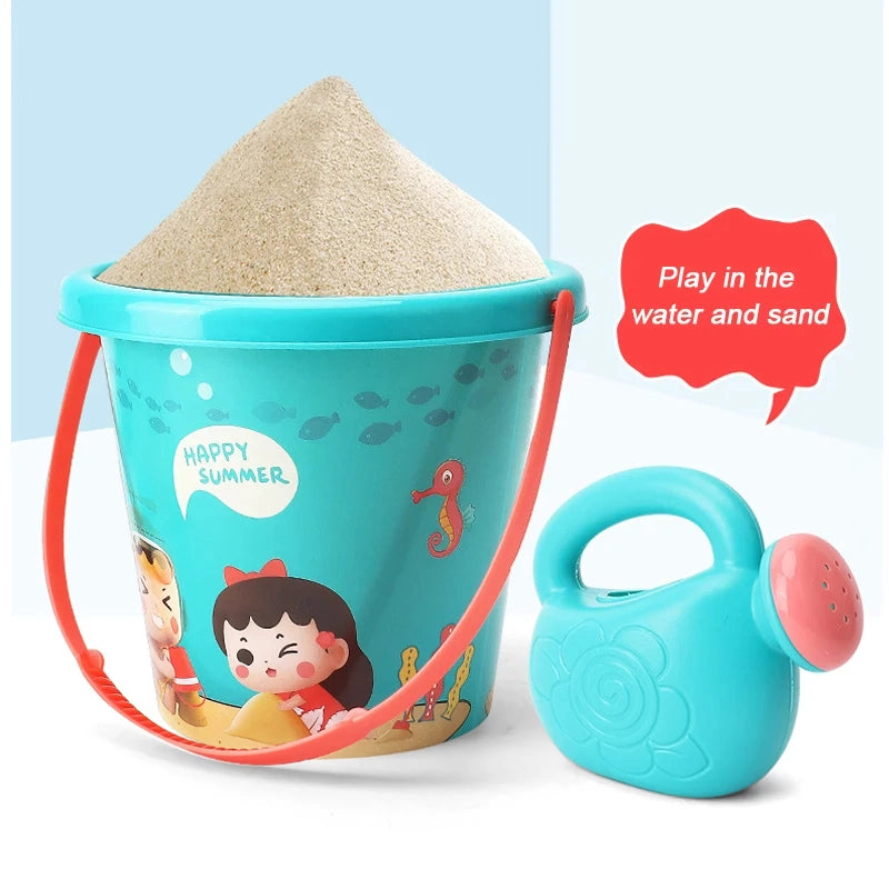 18-Piece Kids' Beach and Sand Playset with Colorful Sand Toys and Shovel