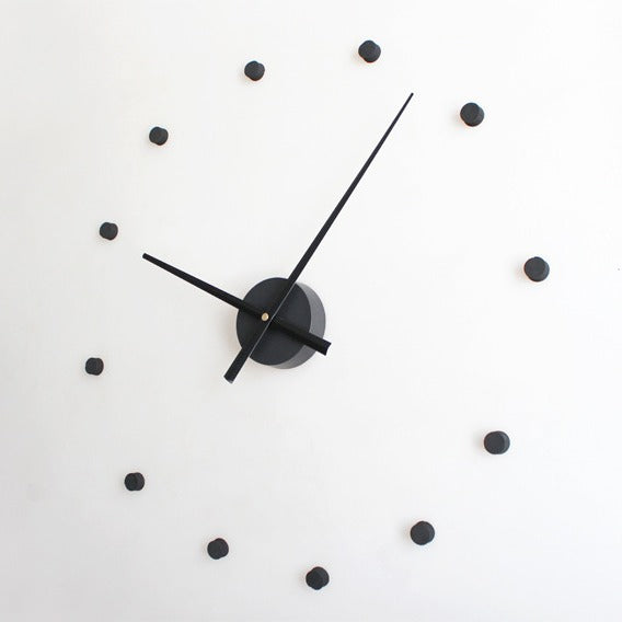 Extra Large Size Wall Clock Diy Creative Simple Clock Sticken On The Wall 12 Small Dots