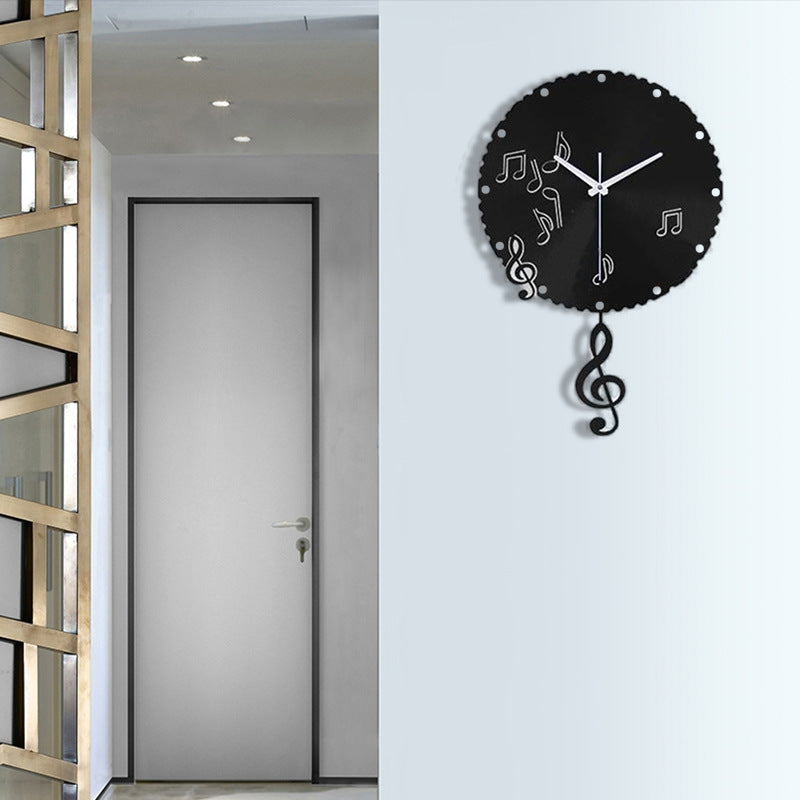 Modern Simple And Fashionable Notes Creative Wall Clock