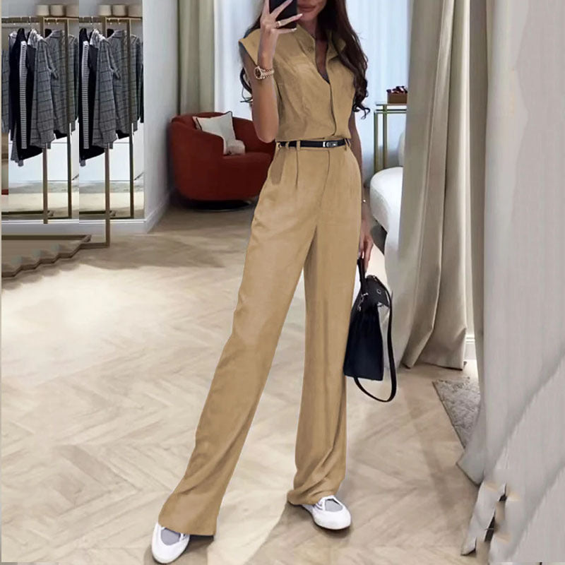 Summer New Fashion Sleeveless Top Loose Trousers Two-piece Set
