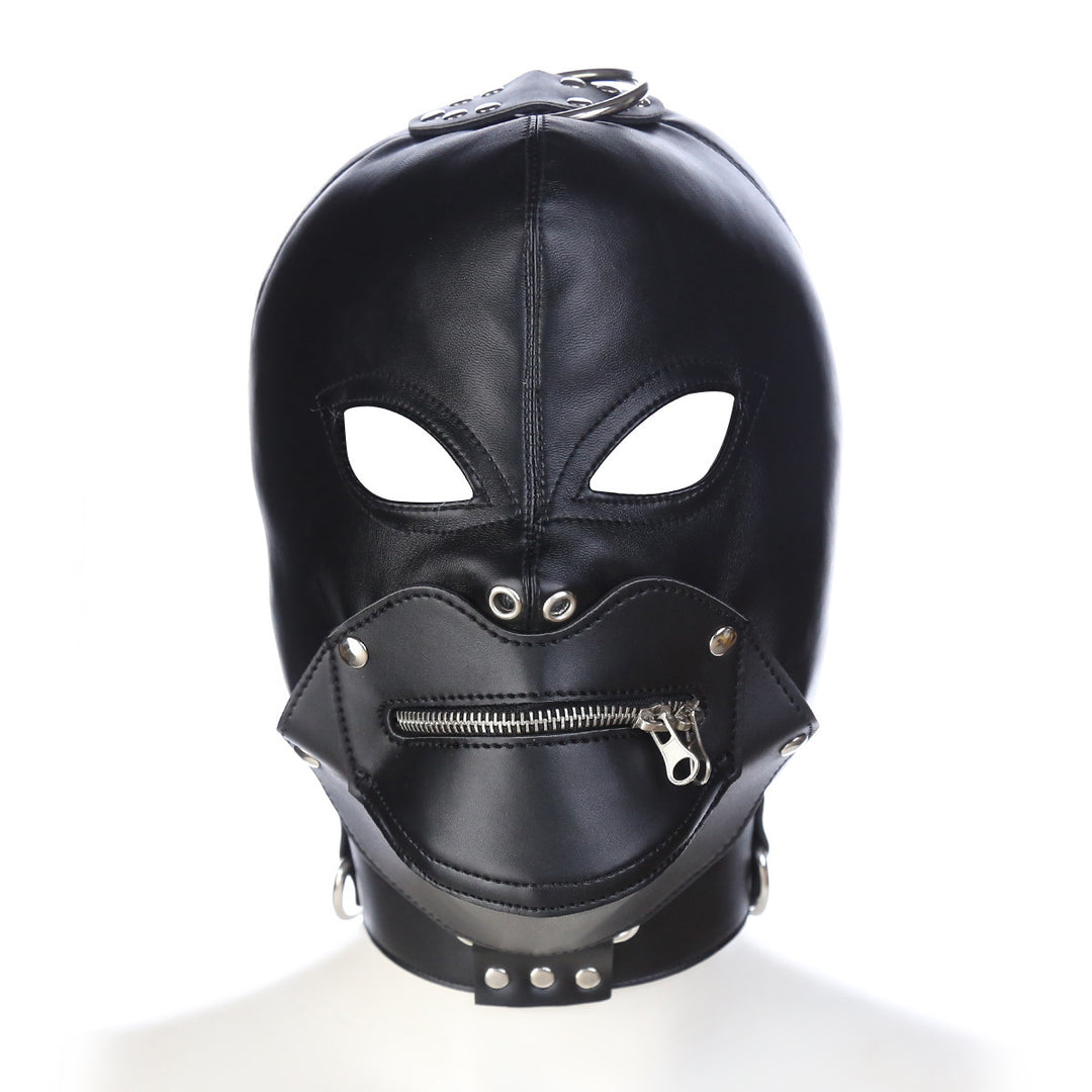 Appearance  Mouth Zip Leather Hood