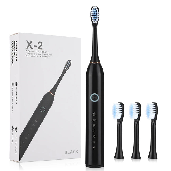 Rechargeable Sonic Electric Toothbrush with 6 Modes, Tartar Remover & Whitening Tool