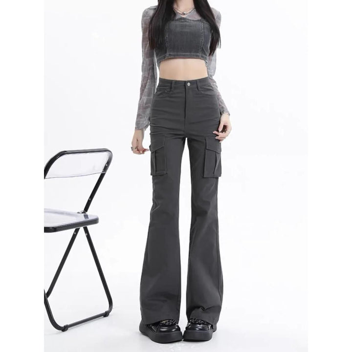 High Waist Slim Chic Cargo Jeans for Women