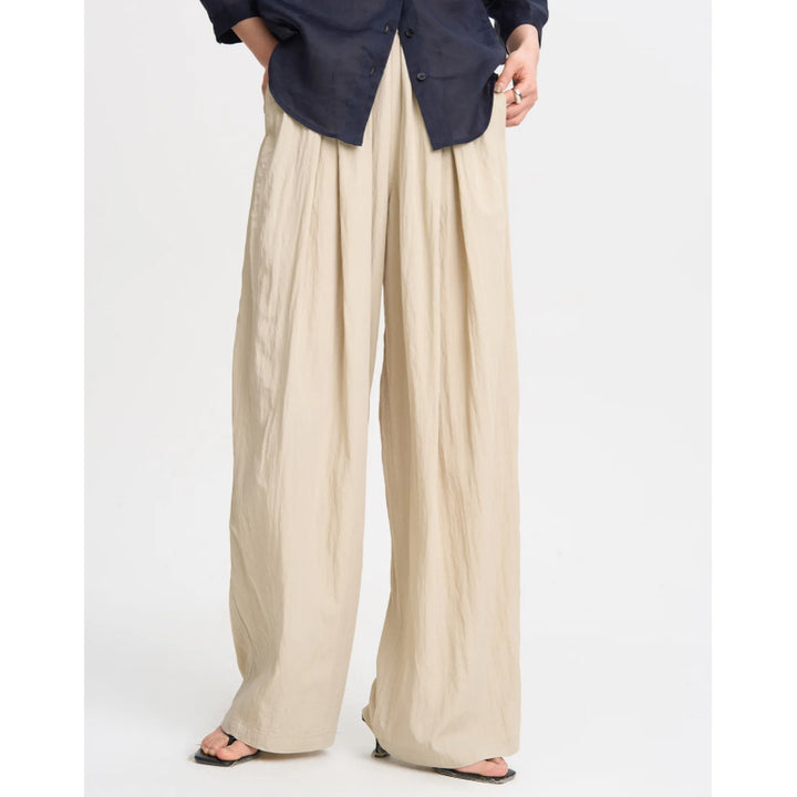 Pleated High Waisted Wide Leg Pants for Women