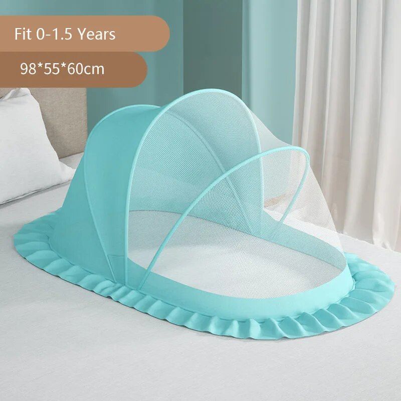 Foldable Baby Mosquito Net Canopy: Cartoon-Designed Protection for Infants