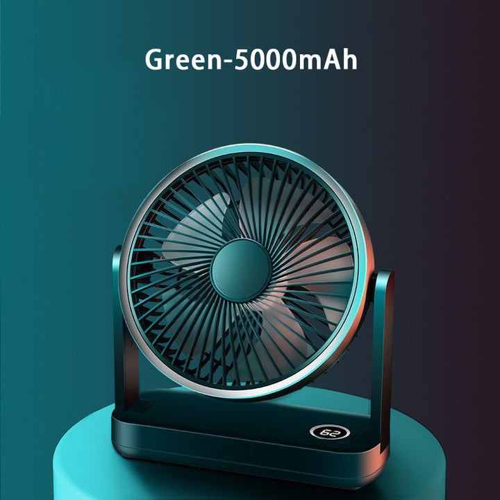 Compact Rechargeable USB Desk Fan for Home, Office, and Outdoors