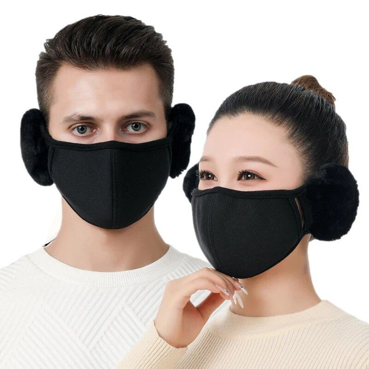 Windproof Thermal Ski Mask with Earmuffs - Unisex Winter Sports Face Cover