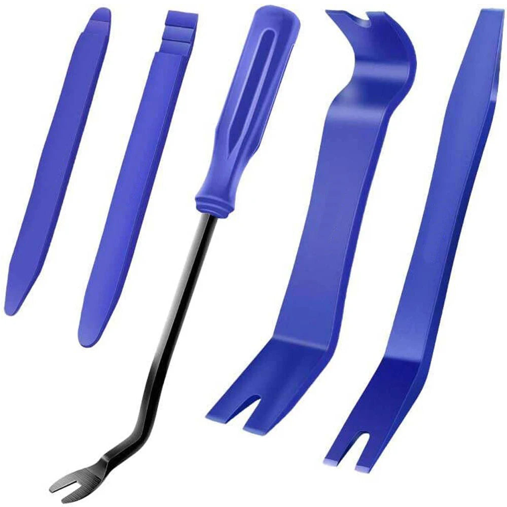 5-Piece Auto Door Trim Removal Tool Kit with Fastener Remover