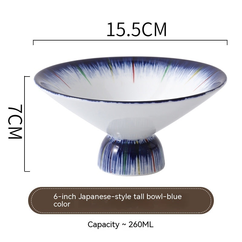 Japanese Creative Tall Bowl Ceramic Bowl Huaishi Cuisine