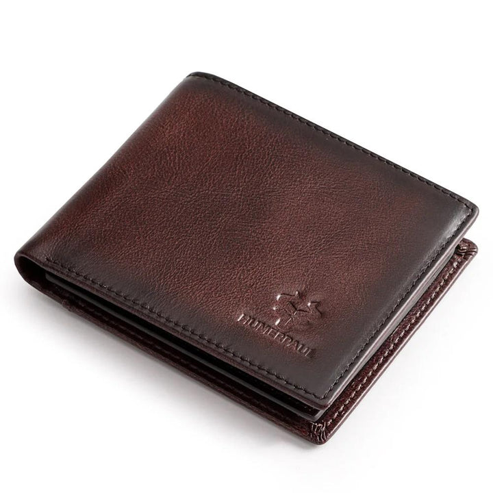 Genuine Leather RFID Blocking Bifold Wallet