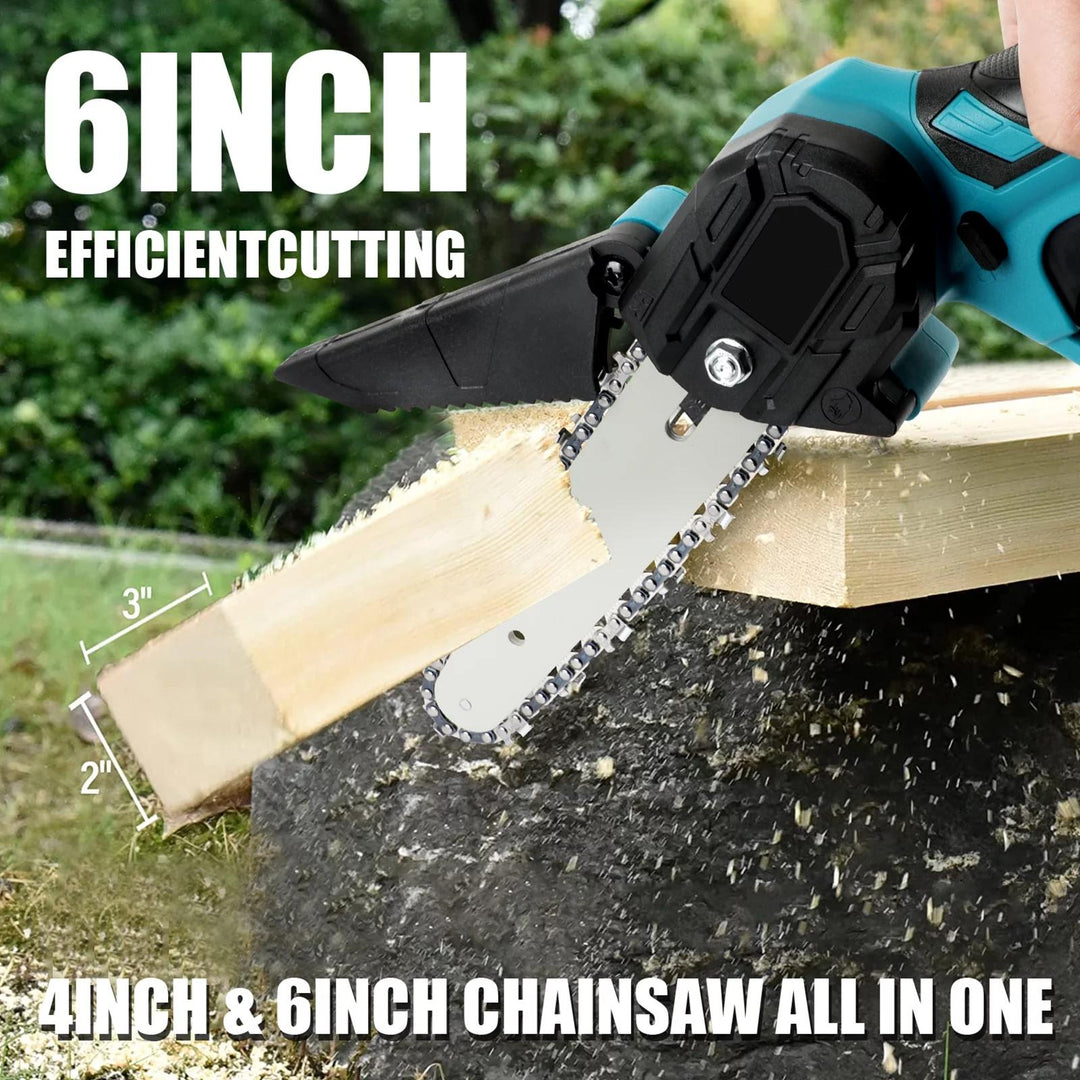 6-Inch Cordless Mini Chainsaw for Wood Cutting & Tree Trimming