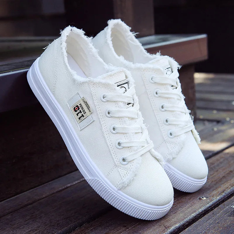 Summer Canvas Flat Sneakers for Women