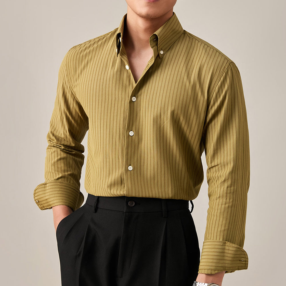 Men's Shirt with Contrasting Stripes