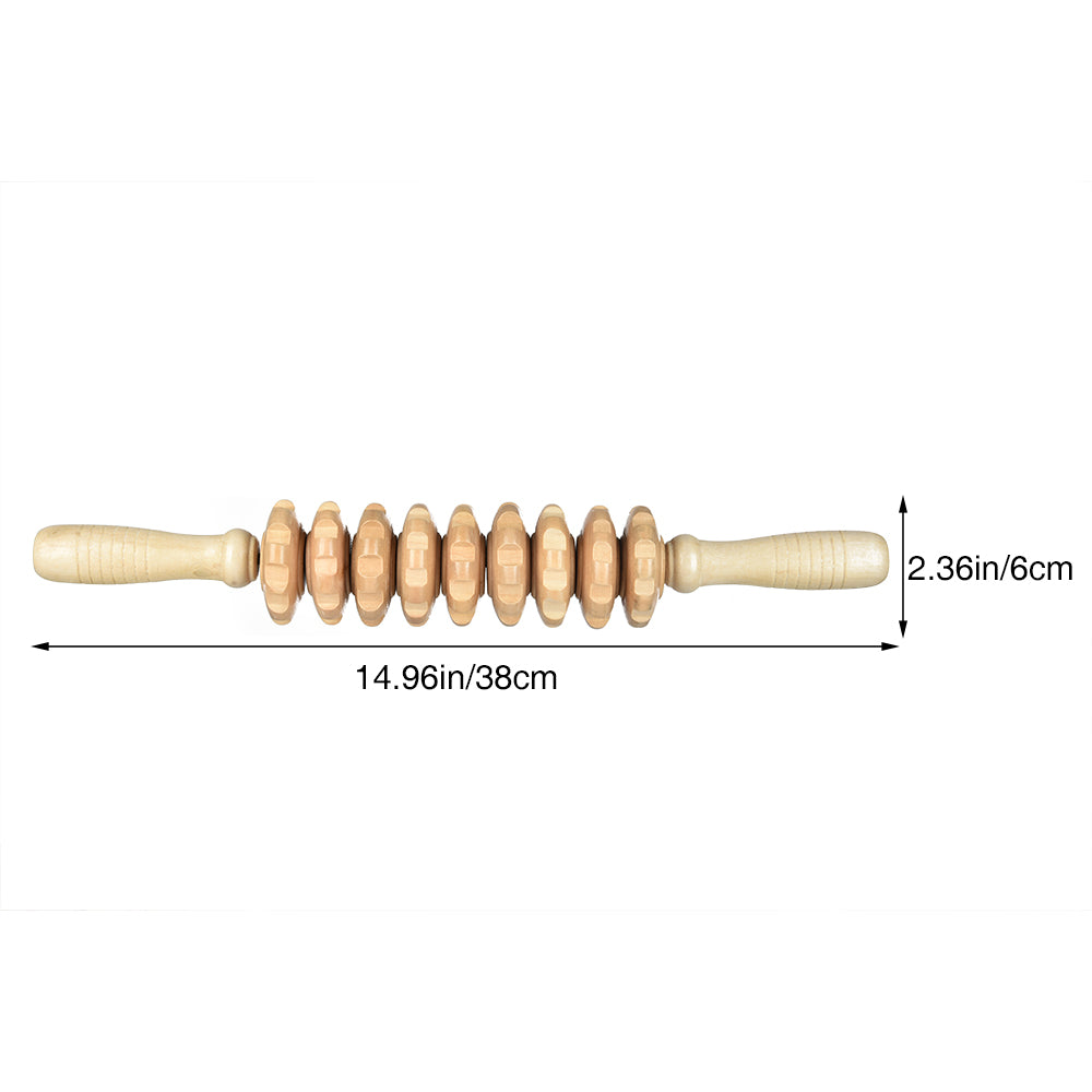 Wood Therapy Roller for Lymphatic Drainage and Muscle Relaxation