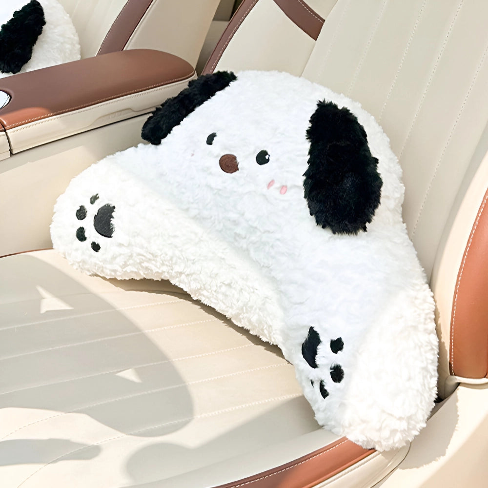 Cartoon Animal Car Neck and Lumbar Support Pillow Set