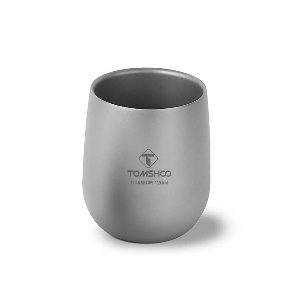 Double-Wall Insulated Titanium Camping Mug