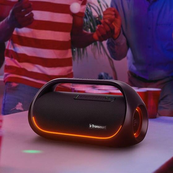 60W Heavy Bass Party Bluetooth Speaker with Hi-Res Audio, LED Show, and Portable Power Bank